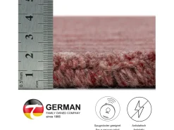 Alfombra De Salón-Alfombra de lana UNI tejida a mano 90x160 cm Pure Rojo