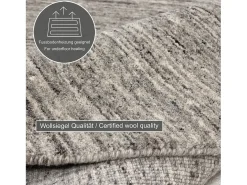 Alfombra de lana UNI tejida a mano 150x150 cm Pure Gris New