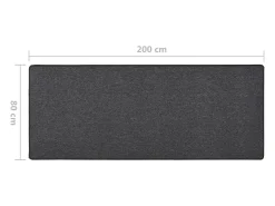 Online Alfombra de pasillo antracita 80x200 cm Gris