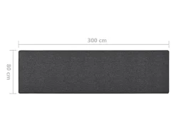 Alfombra de pasillo antracita 80x300 cm Gris Discount