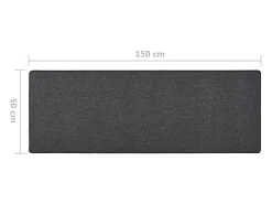 New Alfombra de pasillo antracita 50x150 cm Gris