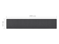 Sale Alfombra de pasillo antracita 50x300 cm Gris