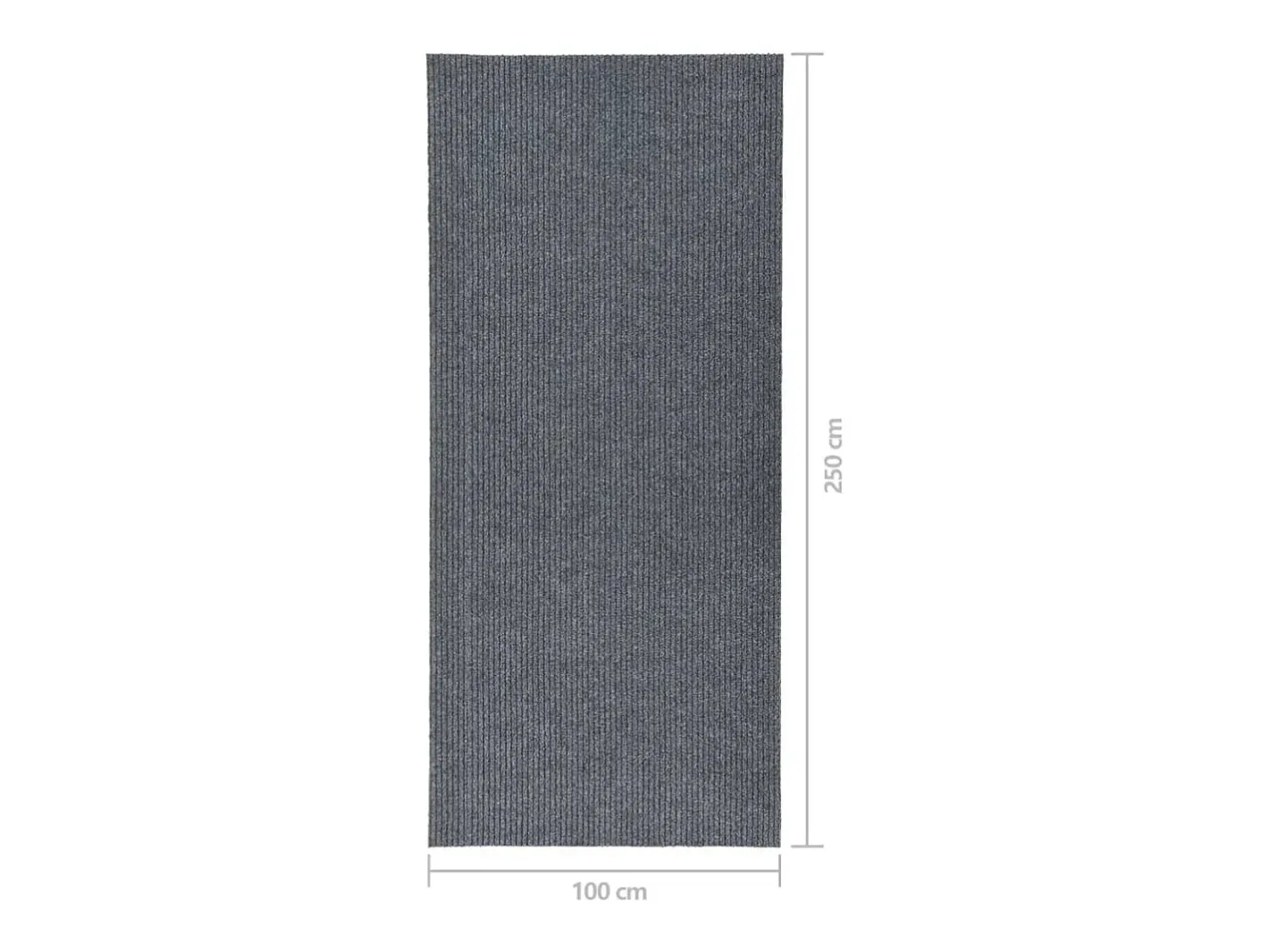 Clicnbuy Alfombra de pasillo atrapa suciedad 100x250 cm Gris Outlet