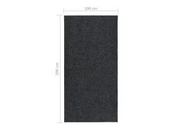 Clicnbuy Alfombra de pasillo atrapa suciedad 100x200 cm Gris antracita