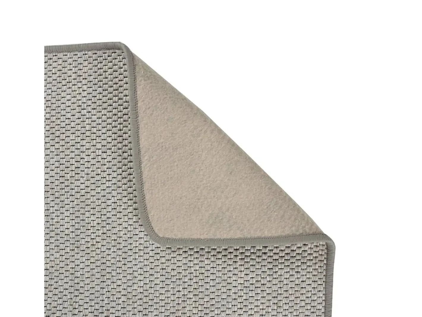 Clicnbuy Alfombra De Pasillo-Alfombra de pasillo con aspecto de sisal gris taupe 80x200 cm Topo