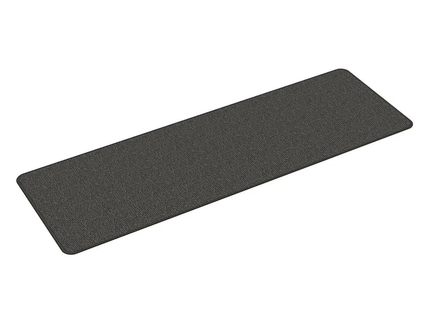 Alfombra De Cocina-Alfombra de pasillo con aspecto de sisal color antracita 50x150 cm Gris