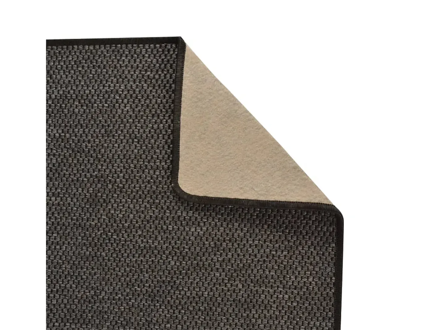 New Alfombra de pasillo con aspecto sisal 80x300 cm ES685662 Gris antracita