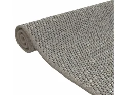 Outlet Clicnbuy Alfombra de pasillo con aspecto de sisal plateada 80x150 cm Plateado