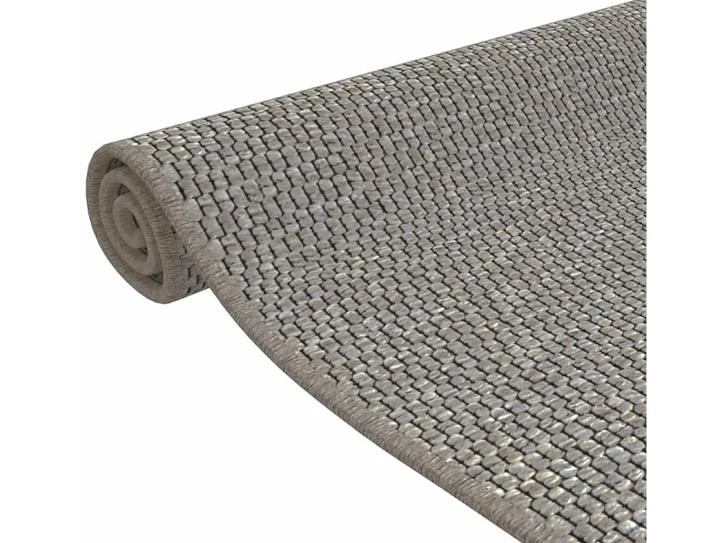 Outlet Clicnbuy Alfombra de pasillo con aspecto de sisal plateada 80x150 cm Plateado