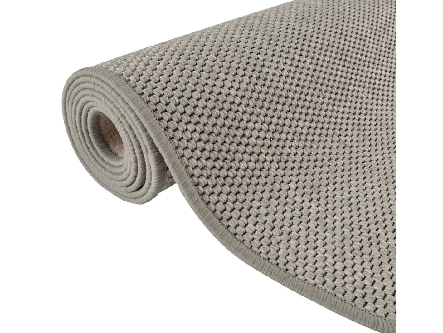 Discount Alfombra de pasillo con aspecto de sisal plateada 80x300 cm ES115321 Plateado