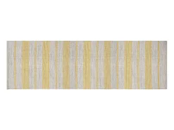 Miliboo Alfombra de pasillo de algodón y beige 60 x 200 cm CABOURG Amarillo