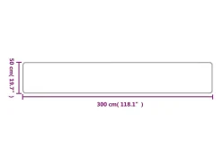 New Alfombra de pasillo efecto sisal arena 50x300 cm Marru00f3n