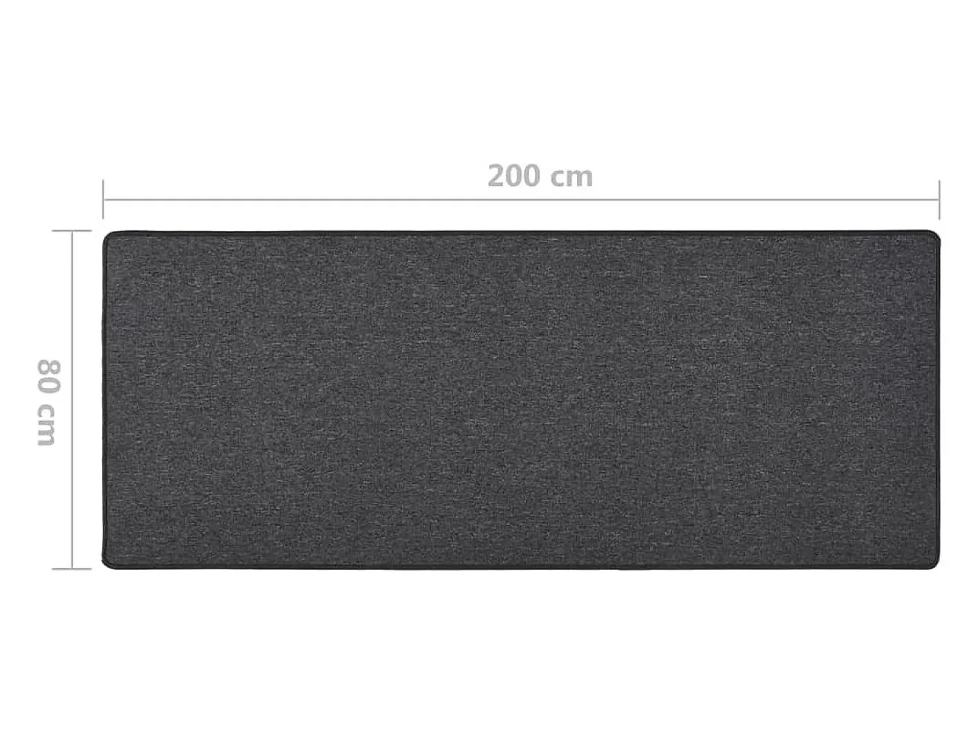 Clicnbuy Alfombra De Pasillo-Alfombra de pasillo 80x200 cm Gris antracita