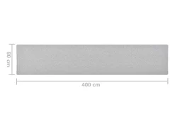 Clicnbuy Alfombra De Pasillo-Alfombra de pasillo claro 80x400 cm Gris