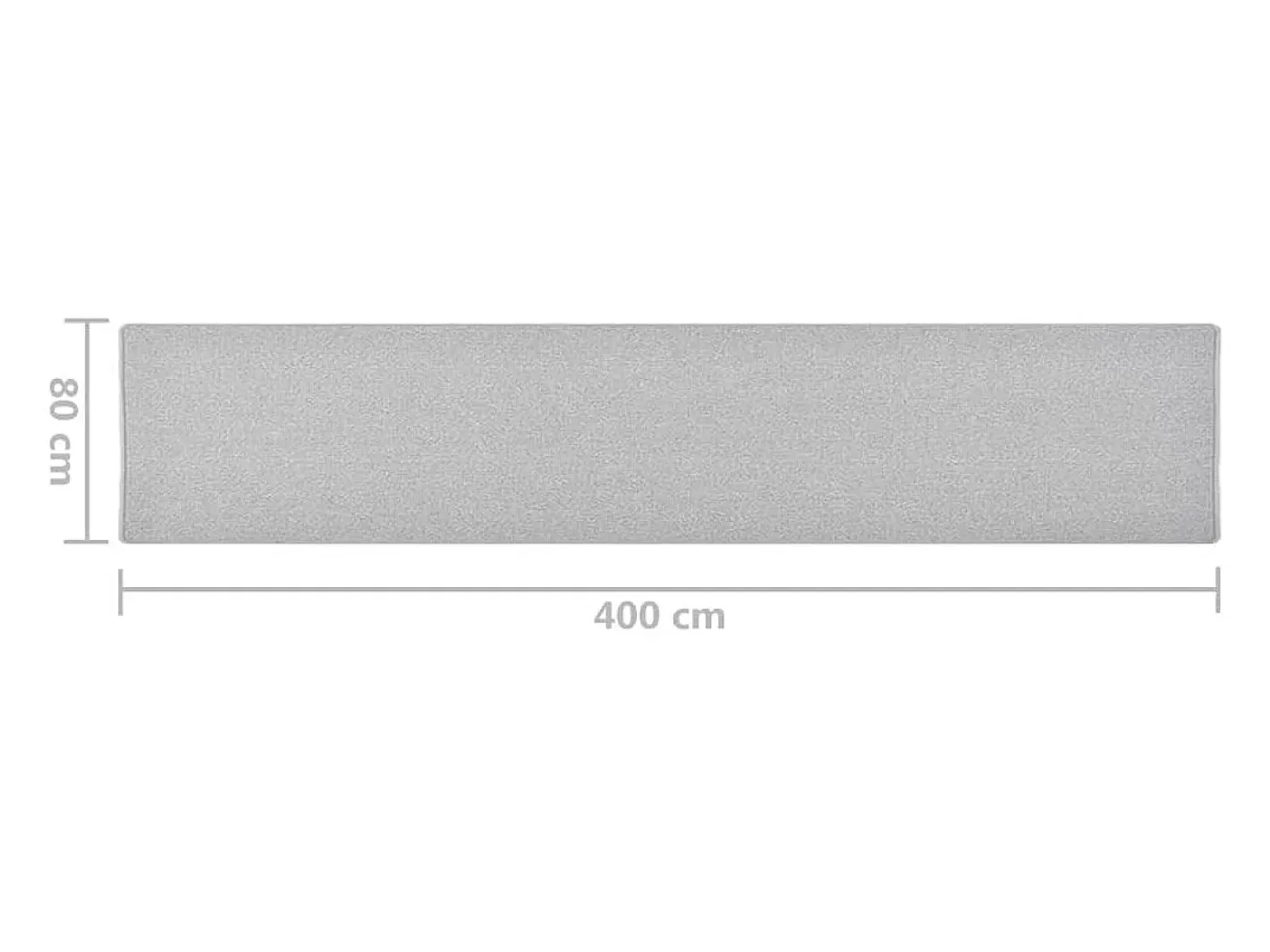 Clicnbuy Alfombra De Pasillo-Alfombra de pasillo claro 80x400 cm Gris