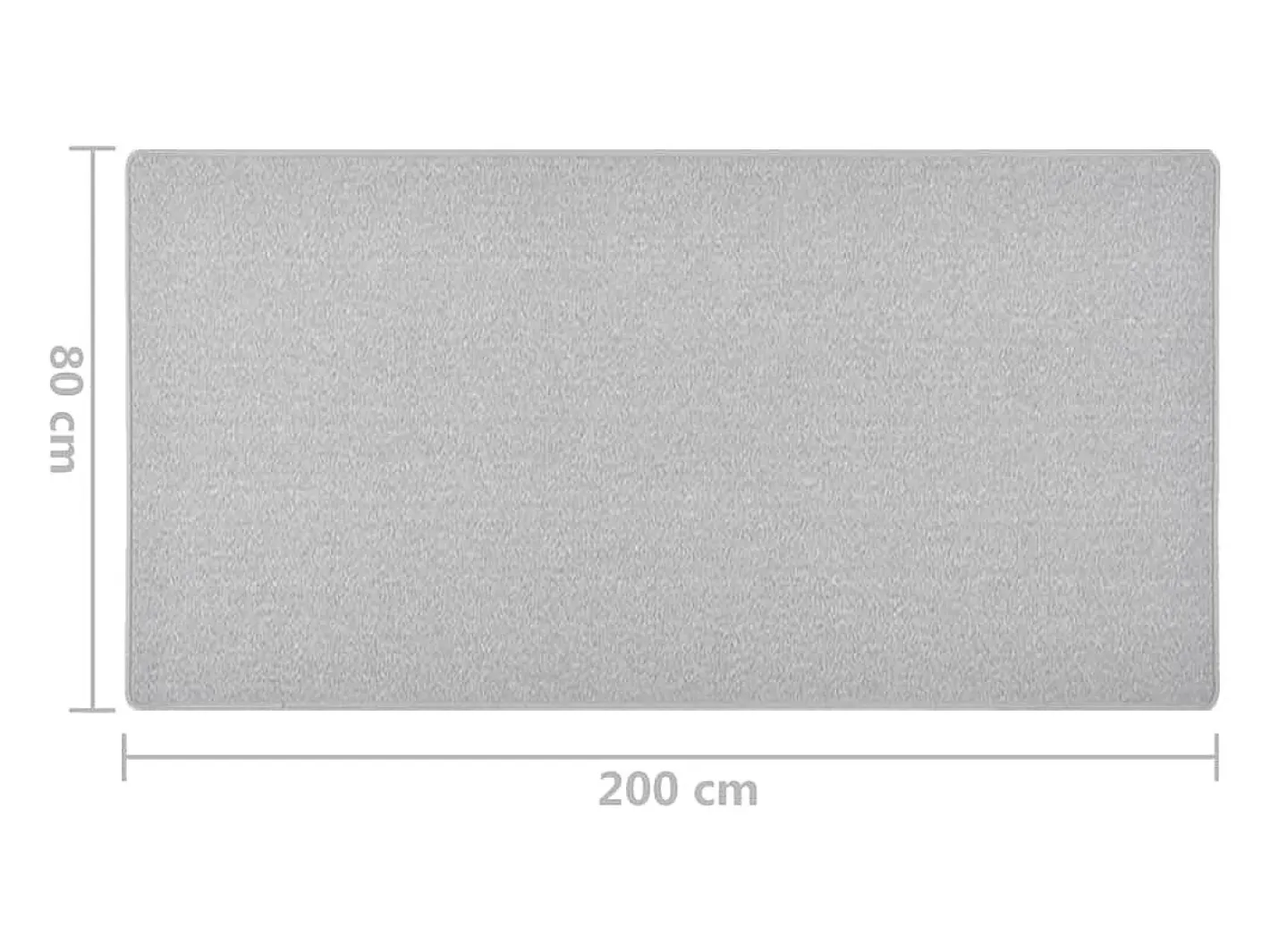 Alfombra De Cocina-Alfombra de pasillo claro 80x200 cm Gris