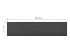Clicnbuy Alfombra De Pasillo-Alfombra de pasillo 80x400 cm Gris antracita