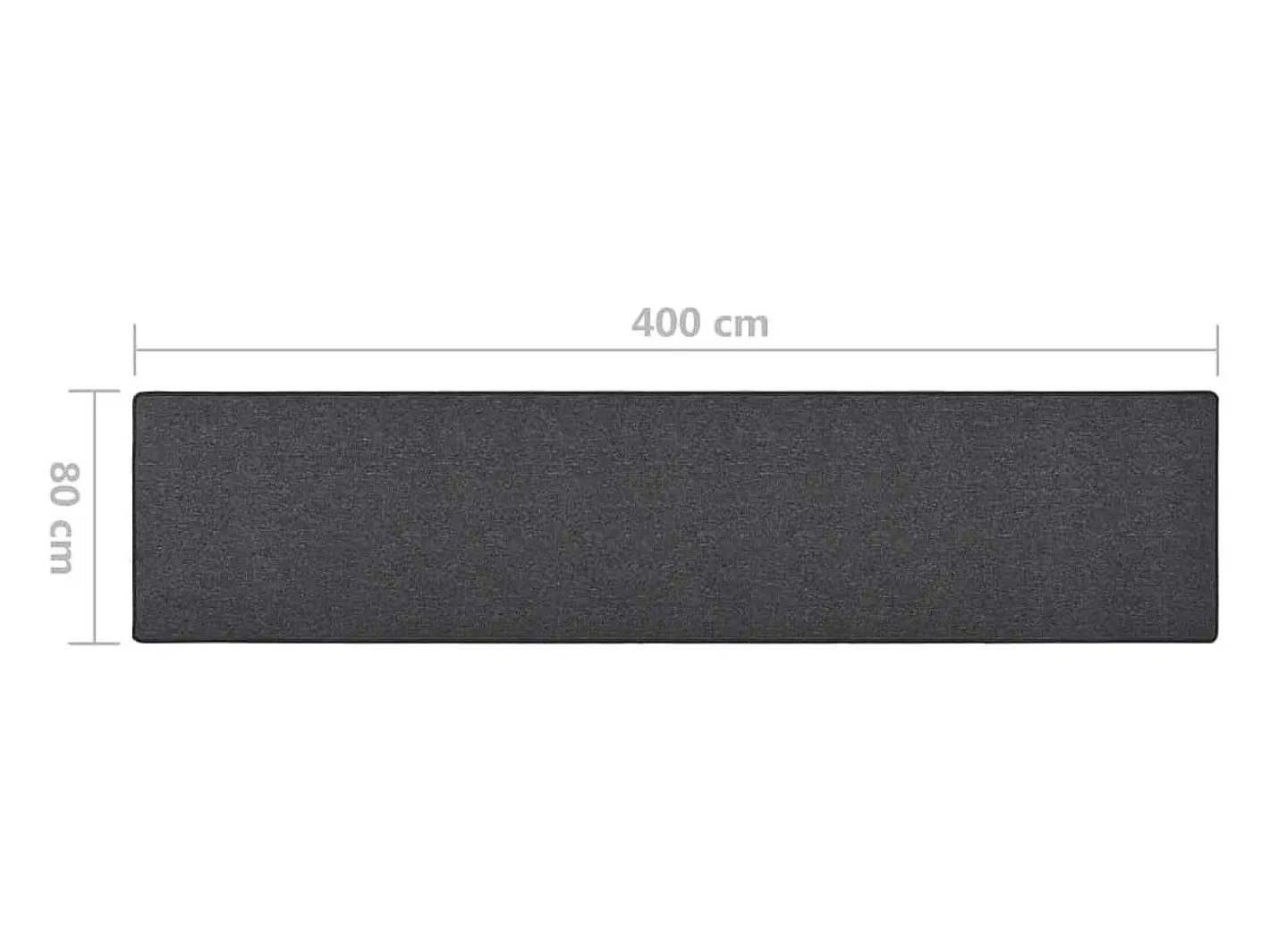 Clicnbuy Alfombra De Pasillo-Alfombra de pasillo 80x400 cm Gris antracita