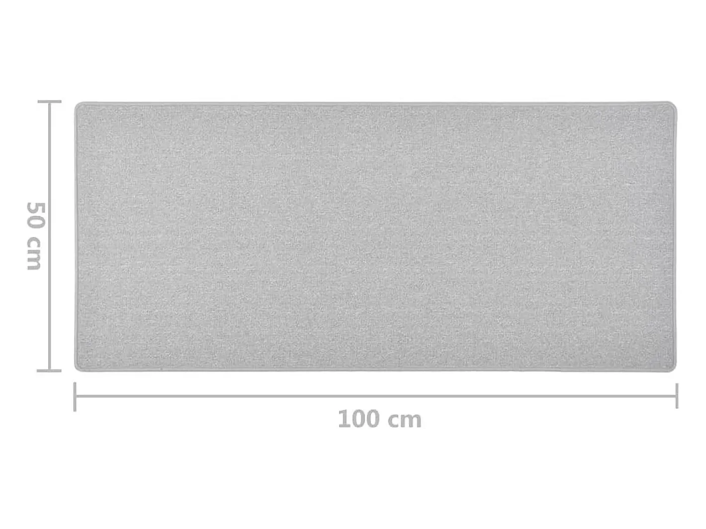 Alfombra De Cocina-Alfombra de pasillo claro 50x100 cm Gris