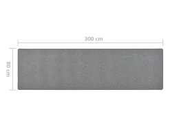 Alfombra de pasillo oscuro 80x300 cm Gris