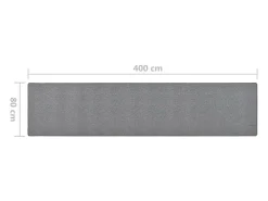 Clicnbuy Alfombra de pasillo oscuro 80x400 cm Gris Hot