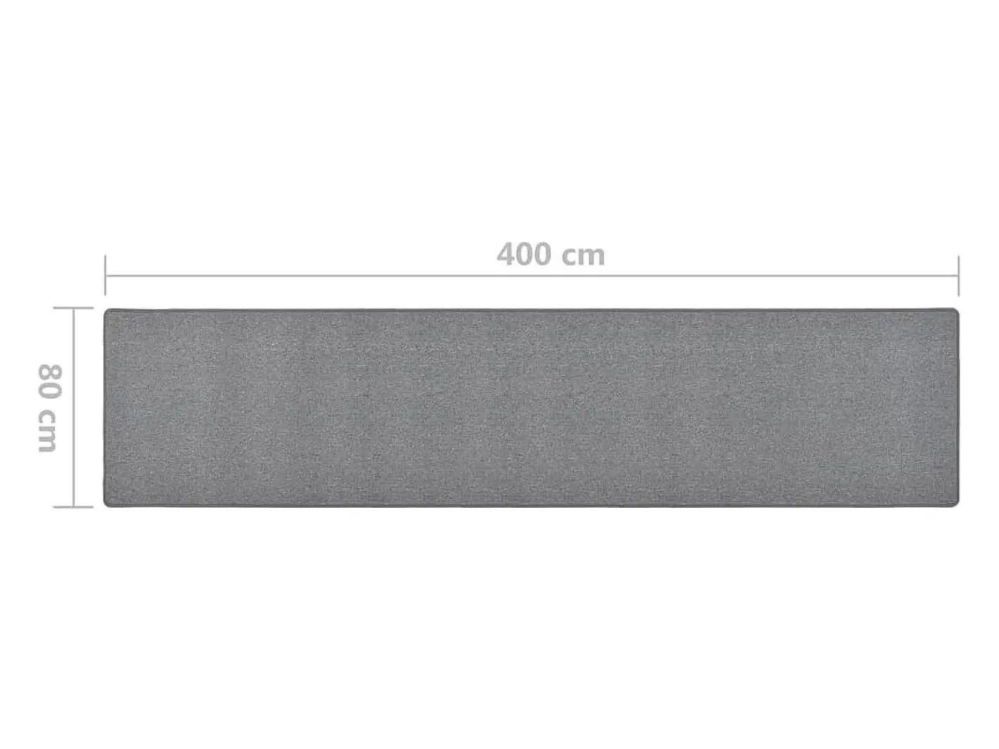 Clicnbuy Alfombra de pasillo oscuro 80x400 cm Gris Hot