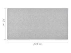 Clicnbuy Alfombra de pasillo claro 80x200 cm Gris New