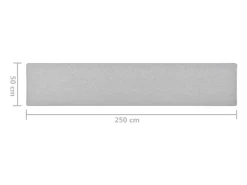 Clicnbuy Alfombra de pasillo claro 50x250 cm Gris Best