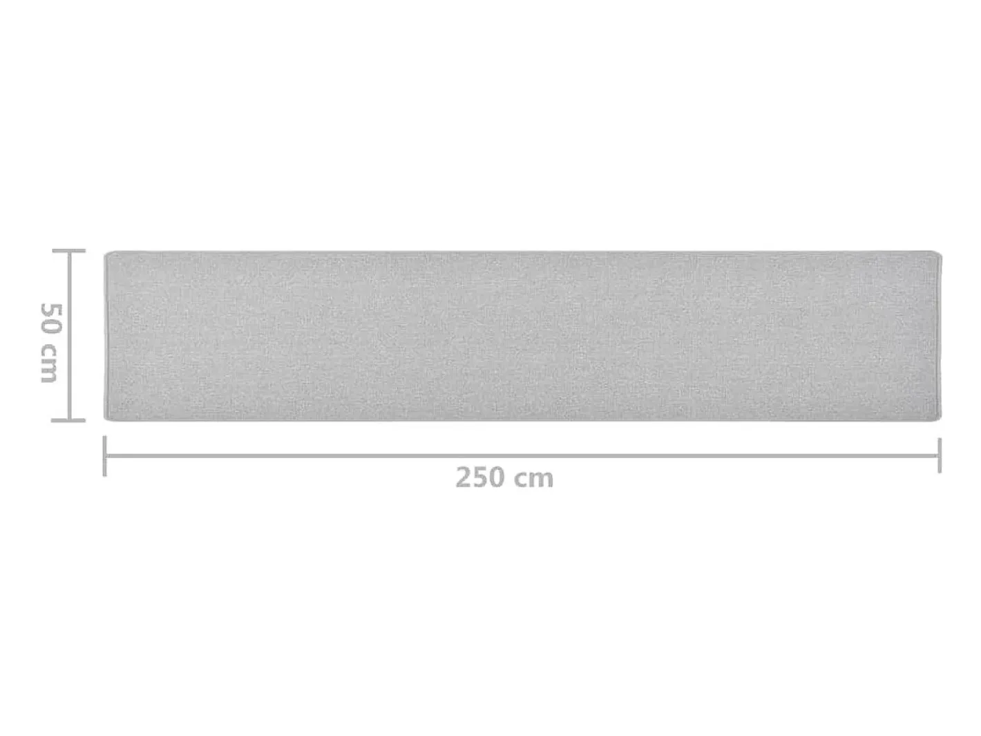 Clicnbuy Alfombra de pasillo claro 50x250 cm Gris Best