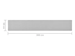 Sale Alfombra de pasillo claro 50x300 cm Gris