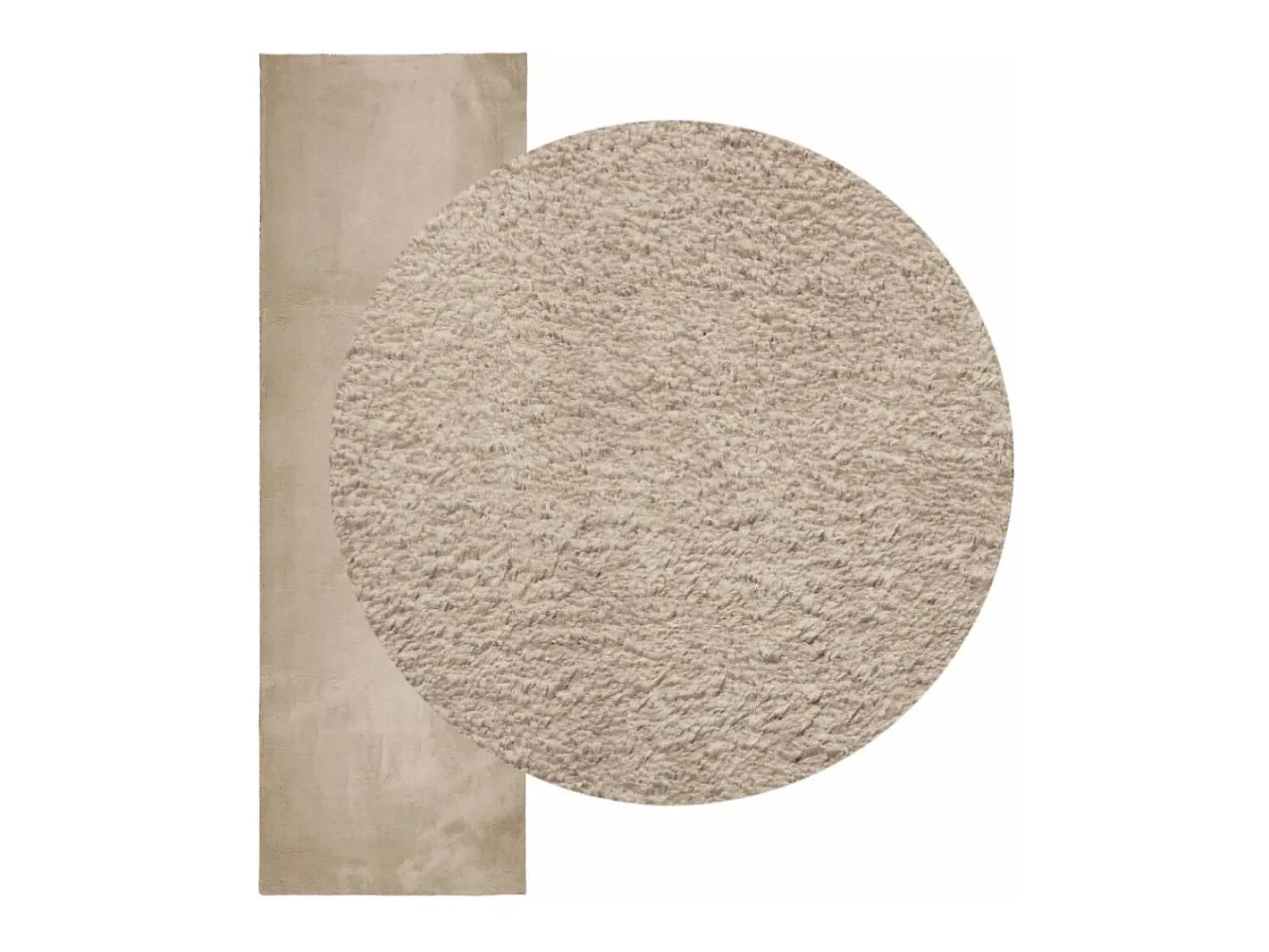 Alfombra De Cocina-Alfombra de pelo corto HUARTE suave y lavable, color arena, 80x250 cm Marru00f3n