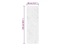 Alfombra De Cocina-Alfombra de pelo corto HUARTE suave y lavable, color arena, 80x250 cm Marru00f3n