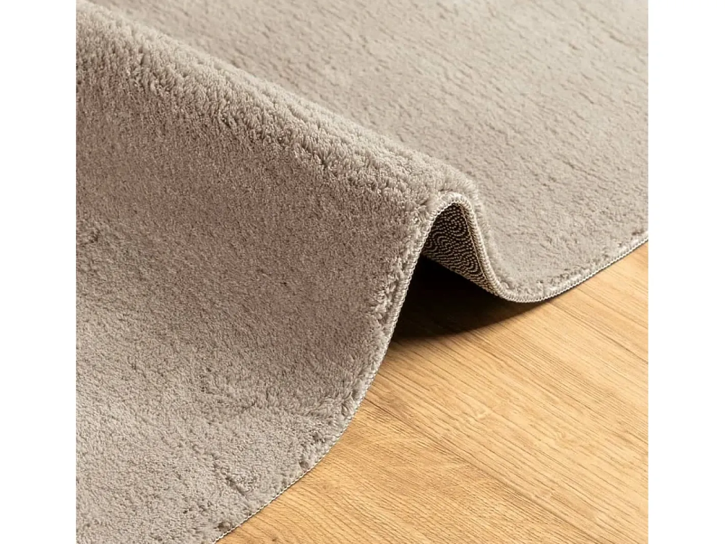 Alfombra De Cocina-Alfombra de pelo corto HUARTE suave y lavable, color arena, 80x250 cm Marru00f3n