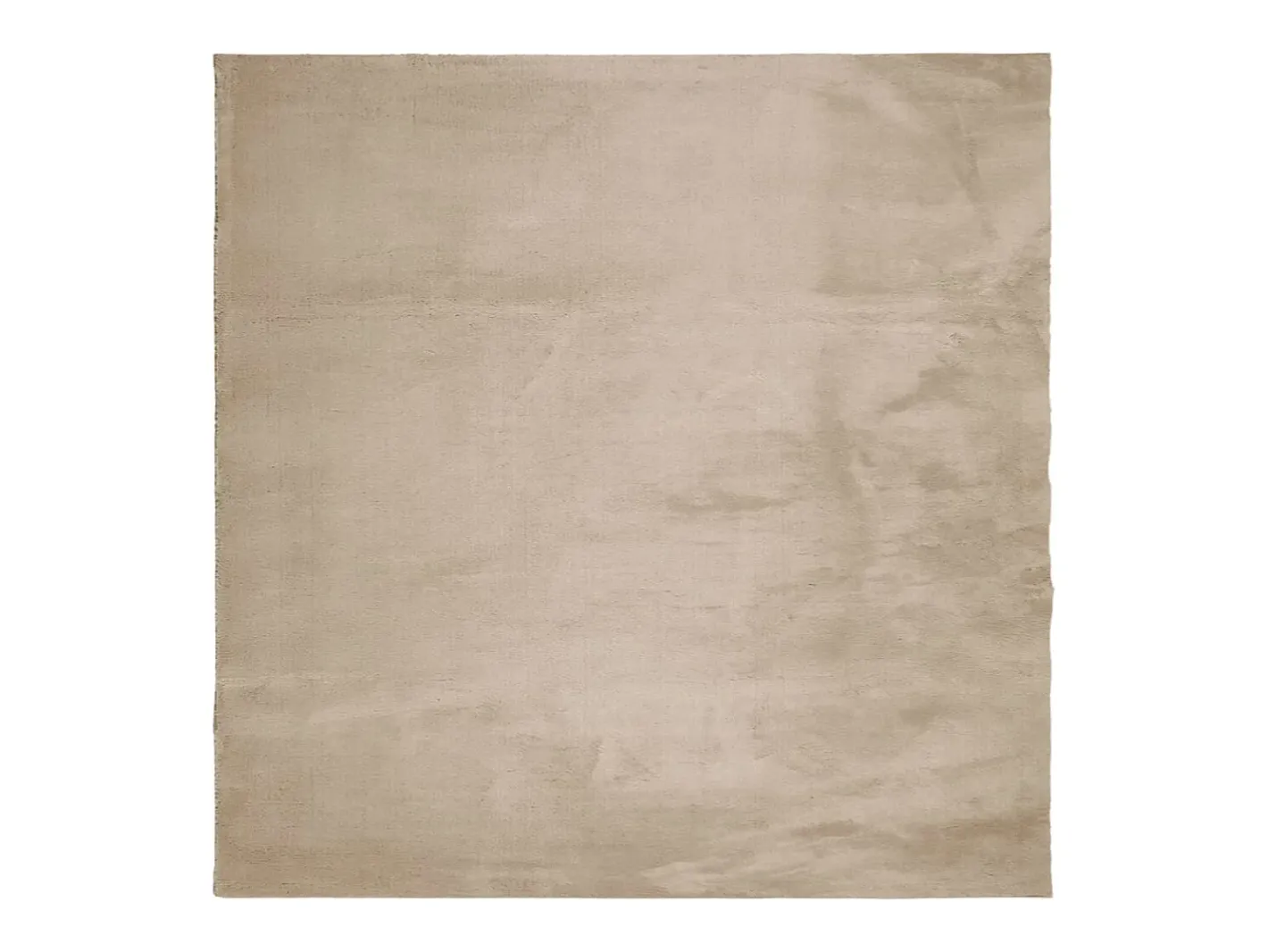 Hot Alfombra de pelo corto HUARTE suave y lavable, color arena, 120x120 cm Marru00f3n
