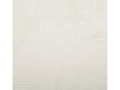 Alfombra De Cocina|Alfombra Redonda-Alfombra de pelo corto IZA, estilo escandinavo, color crema, Ø 100 cm Blanco