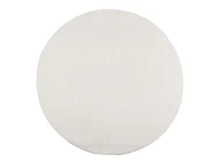Alfombra De Cocina|Alfombra Redonda-Alfombra de pelo corto IZA, estilo escandinavo, color crema, Ø 100 cm Blanco