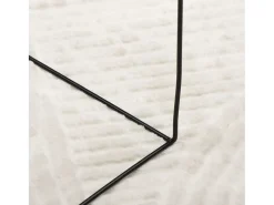 Alfombra de pelo corto IZA, estilo escandinavo, color crema, 100x200 cm Blanco Online