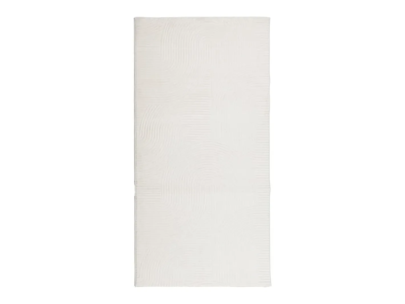 Alfombra de pelo corto IZA, estilo escandinavo, color crema, 100x200 cm Blanco Online
