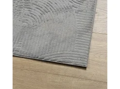 Alfombra De Cocina-Alfombra de pelo corto IZA estilo escandinavo 160x230 cm Gris