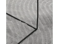 Alfombra De Cocina-Alfombra de pelo corto IZA estilo escandinavo 160x230 cm Gris