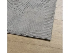 Outlet Alfombra de pelo corto IZA estilo escandinavo 120x170 cm Gris