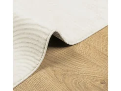 Alfombra de pelo corto IZA, estilo escandinavo, color crema, 200x280 cm Blanco