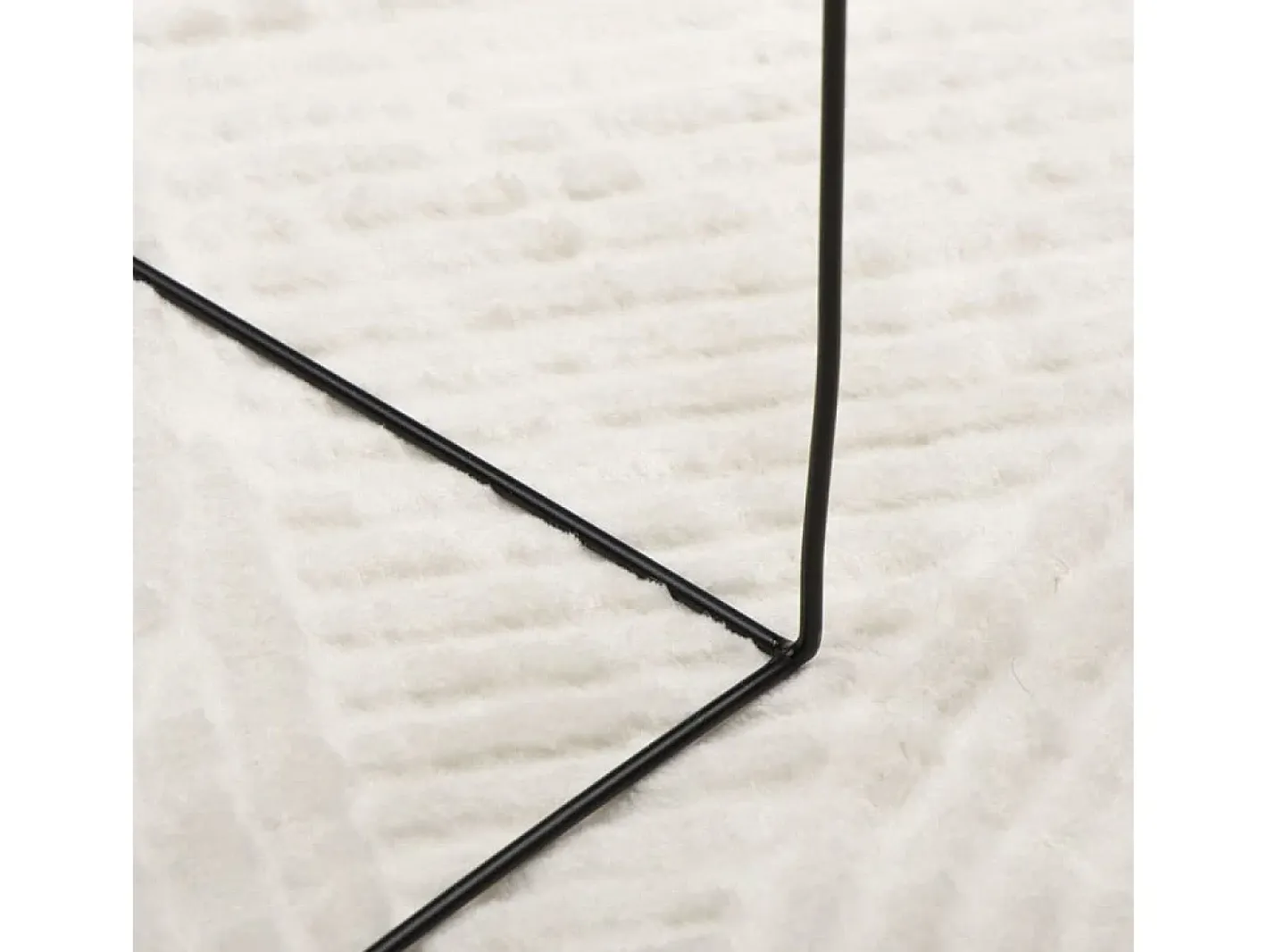 Alfombra de pelo corto IZA, estilo escandinavo, color crema, 200x280 cm Blanco