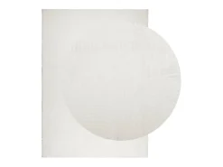 Alfombra de pelo corto IZA, estilo escandinavo, color crema, 200x280 cm Blanco