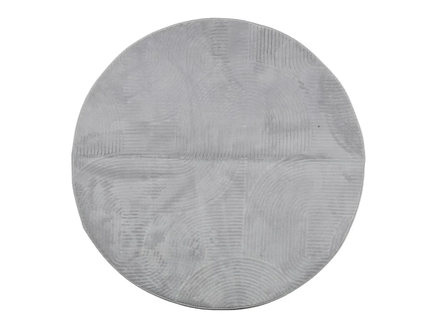 Alfombra De Cocina|Alfombra Redonda-Alfombra de pelo corto IZA estilo escandinavo Ø 120 cm Gris