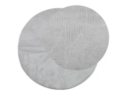 Alfombra De Cocina|Alfombra Redonda-Alfombra de pelo corto IZA estilo escandinavo Ø 120 cm Gris