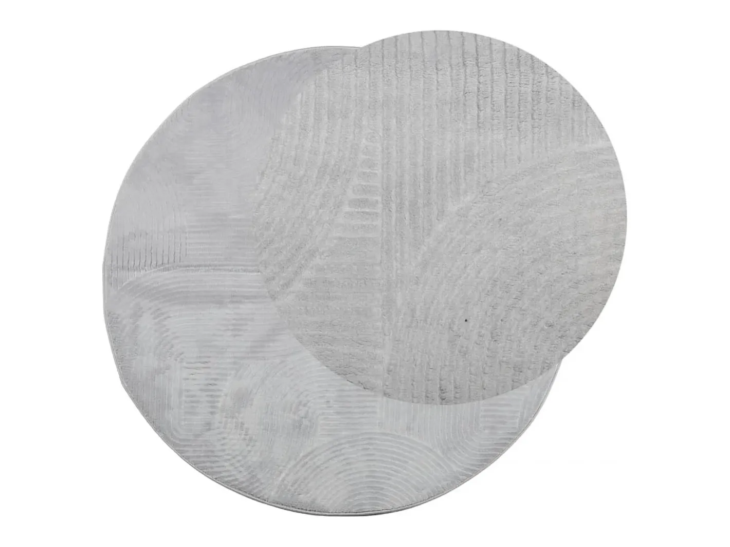 Alfombra De Cocina|Alfombra Redonda-Alfombra de pelo corto IZA estilo escandinavo Ø 120 cm Gris