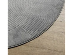 Alfombra De Cocina|Alfombra Redonda-Alfombra de pelo corto IZA estilo escandinavo Ø 120 cm Gris