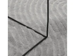 Alfombra De Cocina|Alfombra Redonda-Alfombra de pelo corto IZA estilo escandinavo Ø 120 cm Gris