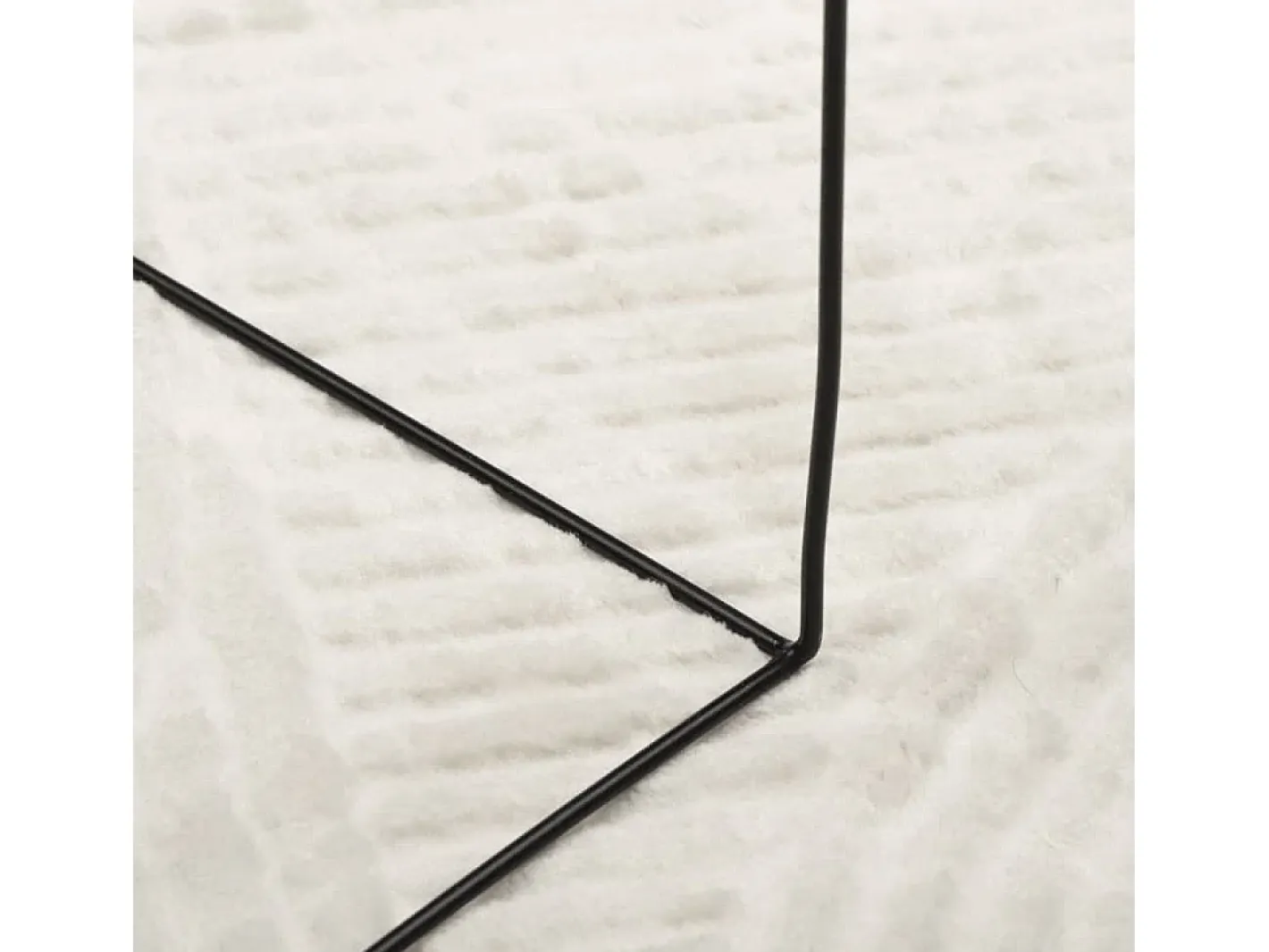 Alfombra de pelo corto IZA, estilo escandinavo, color crema, Ø 80 cm Blanco Outlet